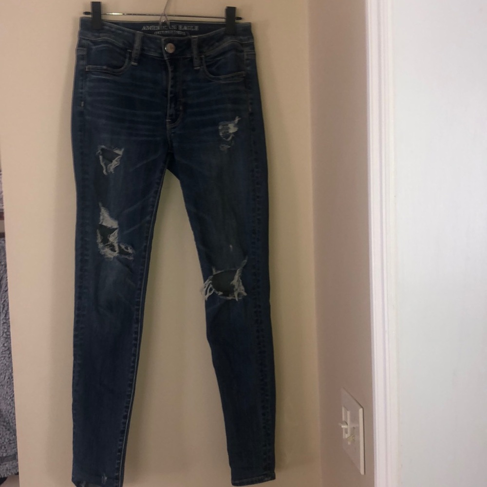 American Eagle Ripped High rise Stretch Jegging